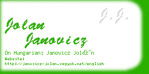 jolan janovicz business card